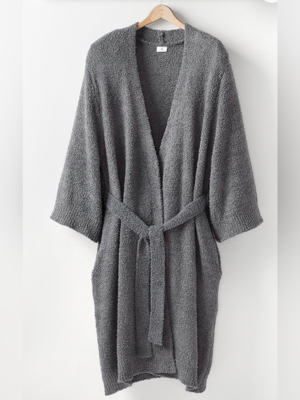 Hotel Collection Luxe Knit Robe Macy’s Cozy Gray Bouclé Wrap Robe with Belt